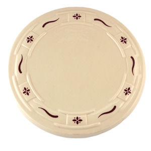 Longaberger Pottery Trivet Woven Traditions Red